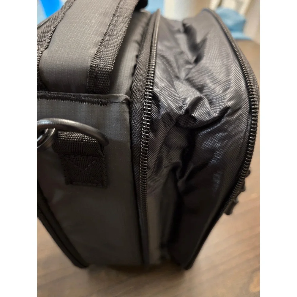 Tommy Bahama Fridge Cold Lunch Pack Expandable Insulated Bag 2 Ice Walls Black